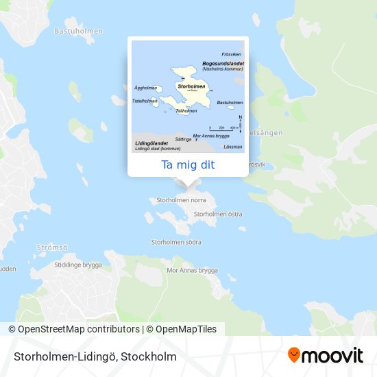 Storholmen-Lidingö karta
