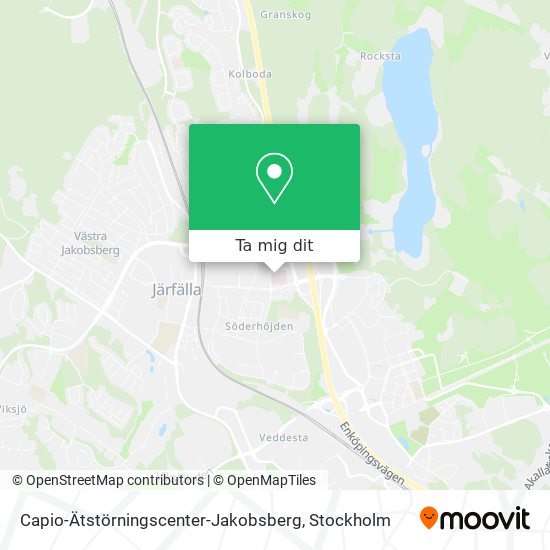 Capio-Ätstörningscenter-Jakobsberg karta