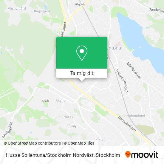 Husse Sollentuna / Stockholm Nordväst karta