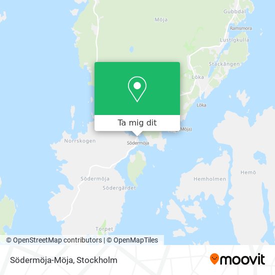 Södermöja-Möja karta