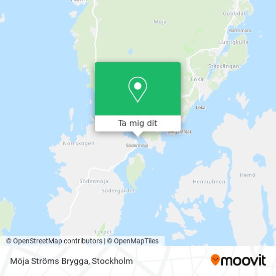 Möja Ströms Brygga karta