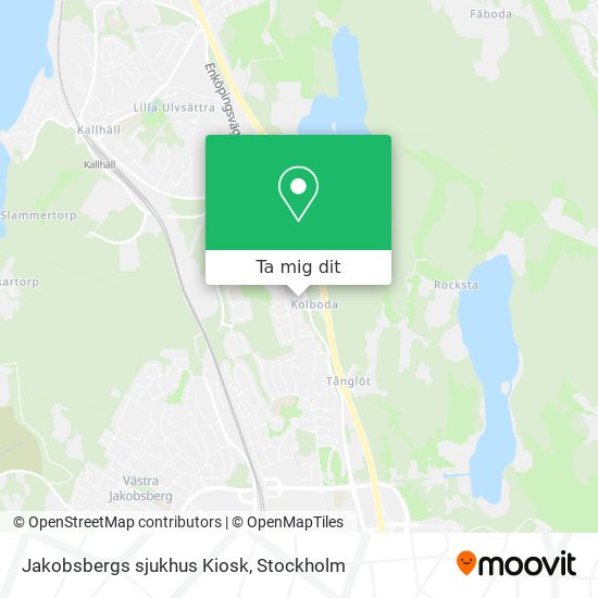 Jakobsbergs sjukhus Kiosk karta