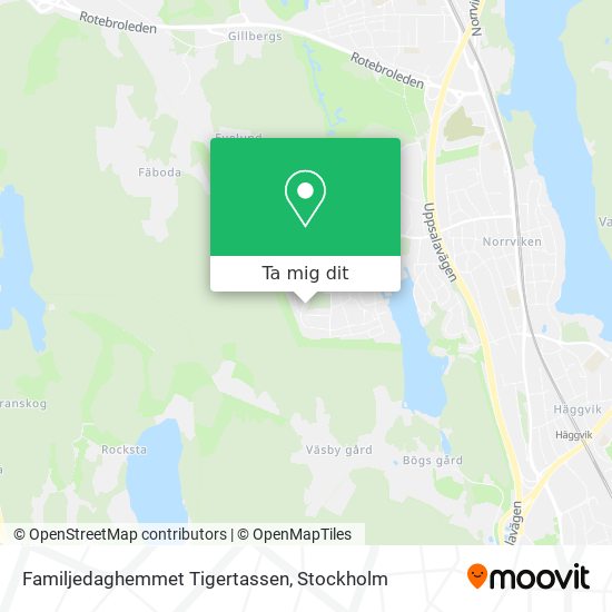 Familjedaghemmet Tigertassen karta