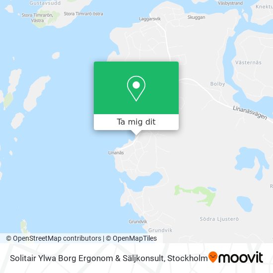 Solitair Ylwa Borg Ergonom & Säljkonsult karta