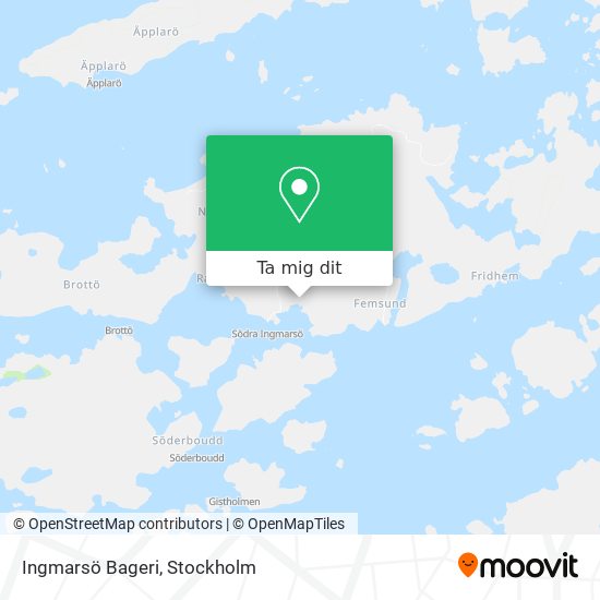 Ingmarsö Bageri karta