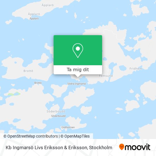 Kb Ingmarsö Livs Eriksson & Eriksson karta