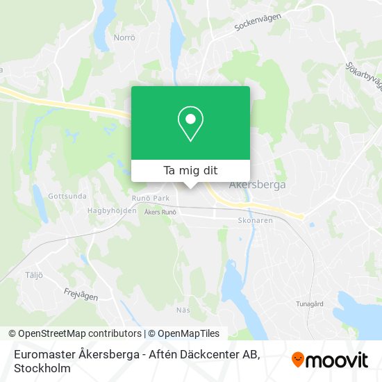 Euromaster Åkersberga - Aftén Däckcenter AB karta