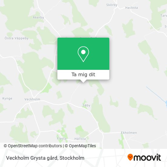 Veckholm Grysta gård karta
