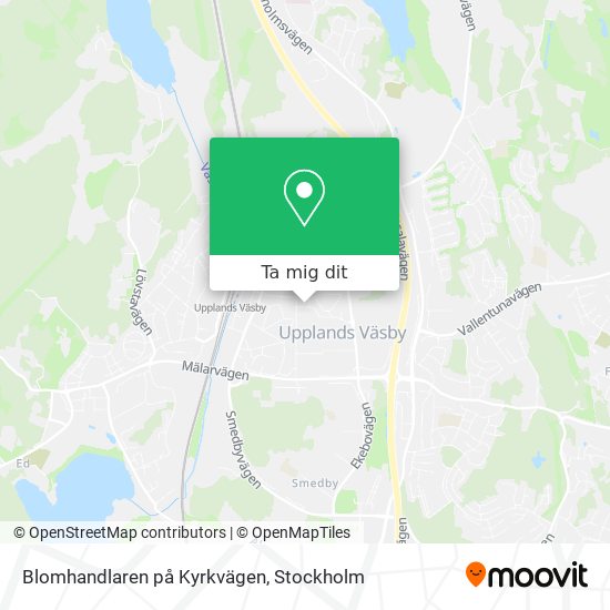 Blomhandlaren på Kyrkvägen karta