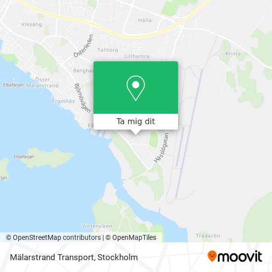 Mälarstrand Transport karta