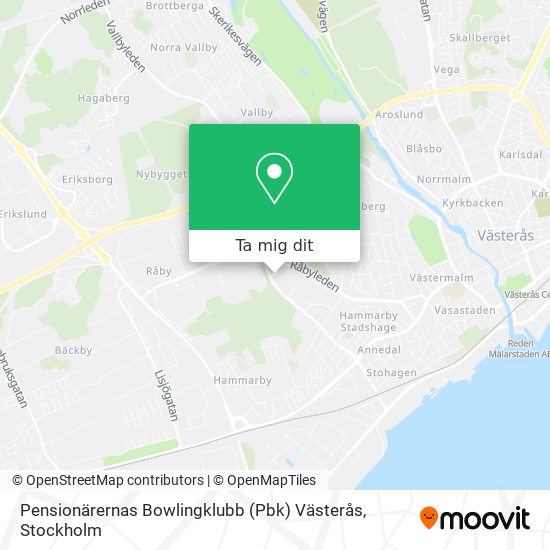 Pensionärernas Bowlingklubb (Pbk) Västerås karta