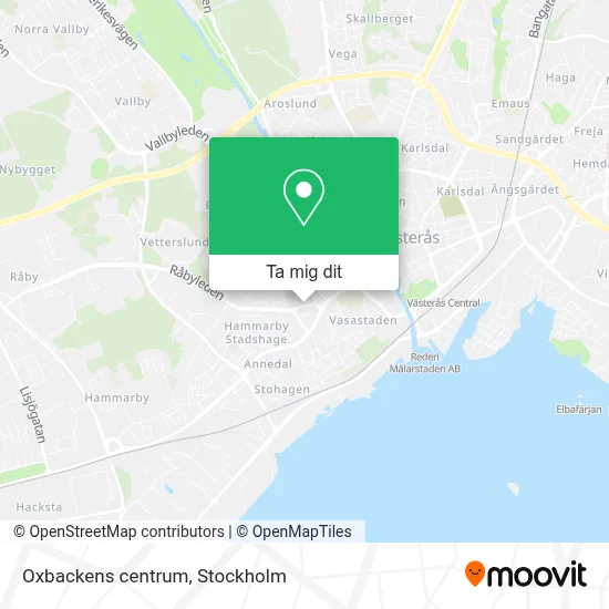 Oxbackens centrum karta