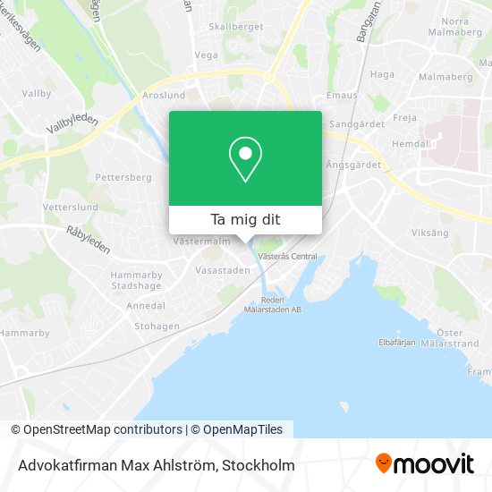 Advokatfirman Max Ahlström karta