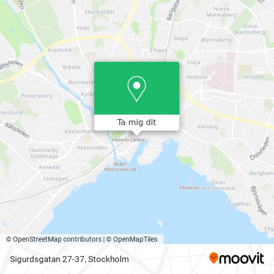 Sigurdsgatan 27-37 karta