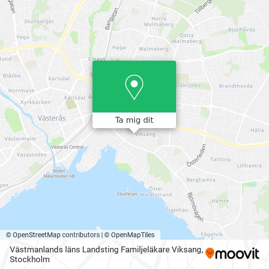 Västmanlands läns Landsting Familjeläkare Viksang karta