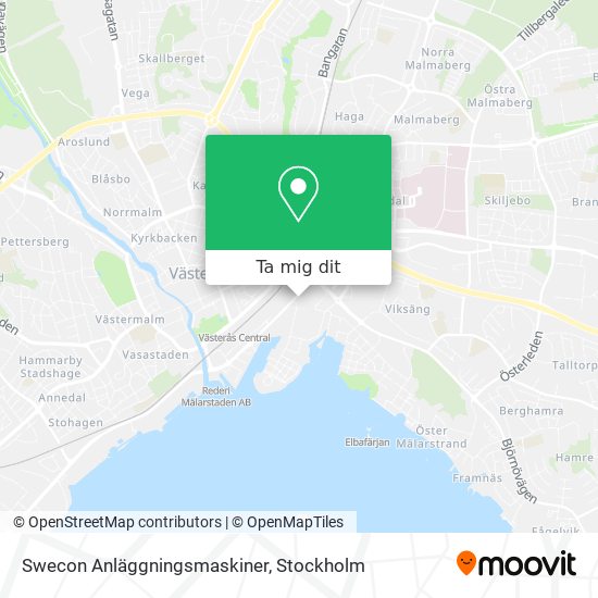 Swecon Anläggningsmaskiner karta