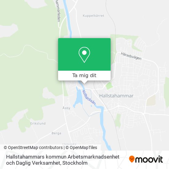 Hallstahammars kommun Arbetsmarknadsenhet och Daglig Verksamhet karta