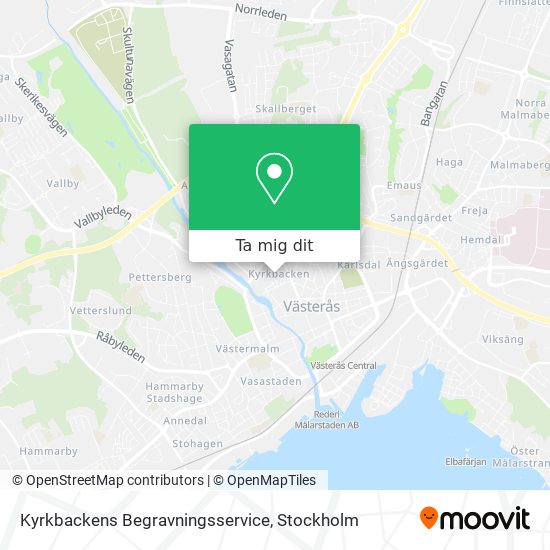 Kyrkbackens Begravningsservice karta