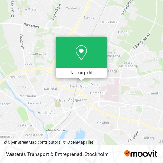 Västerås Transport & Entreprenad karta