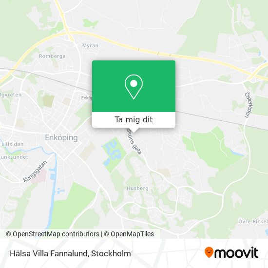 Hälsa Villa Fannalund karta