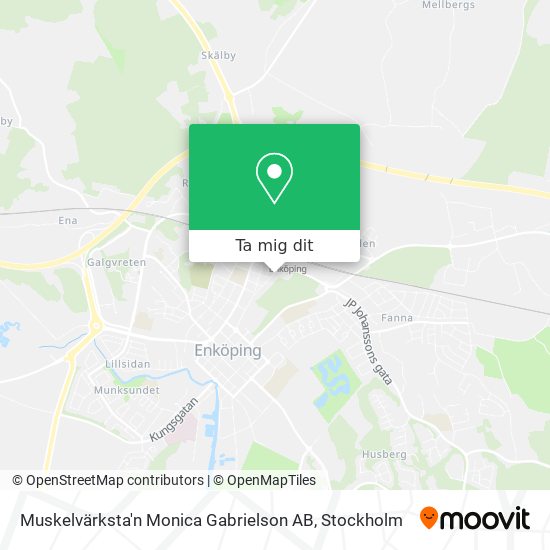 Muskelvärksta'n Monica Gabrielson AB karta