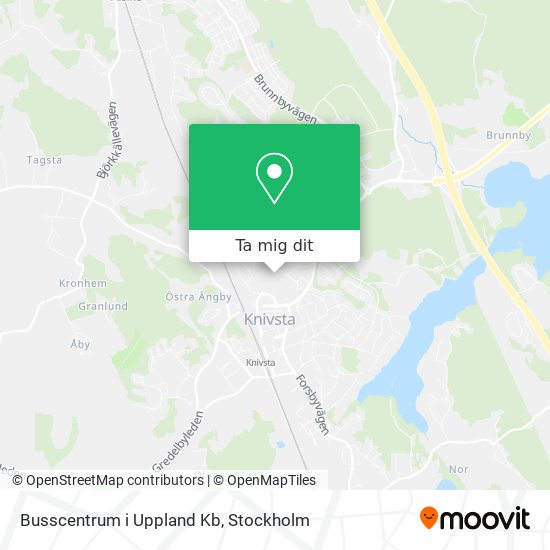 Busscentrum i Uppland Kb karta