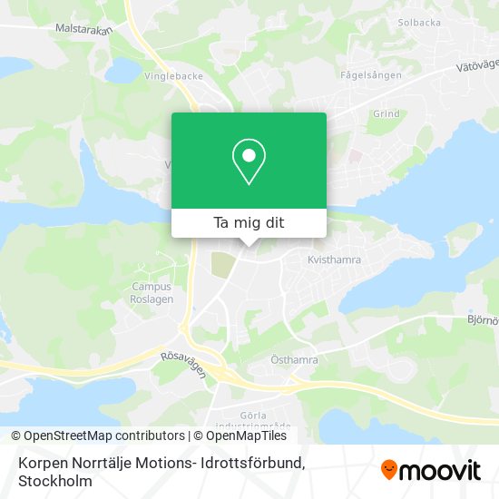 Korpen Norrtälje Motions- Idrottsförbund karta