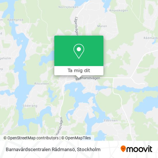 Barnavårdscentralen Rådmansö karta