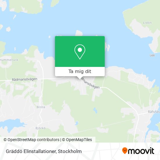 Gräddö Elinstallationer karta