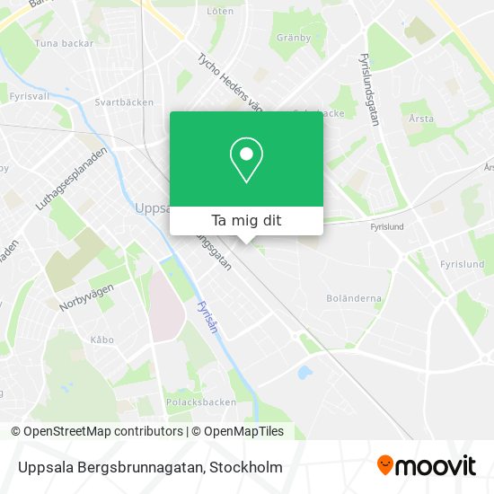 Uppsala Bergsbrunnagatan karta