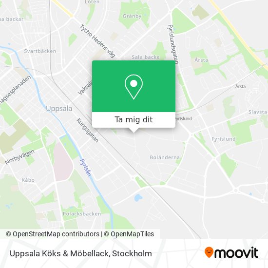 Uppsala Köks & Möbellack karta