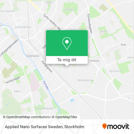 Applied Nano Surfaces Sweden karta