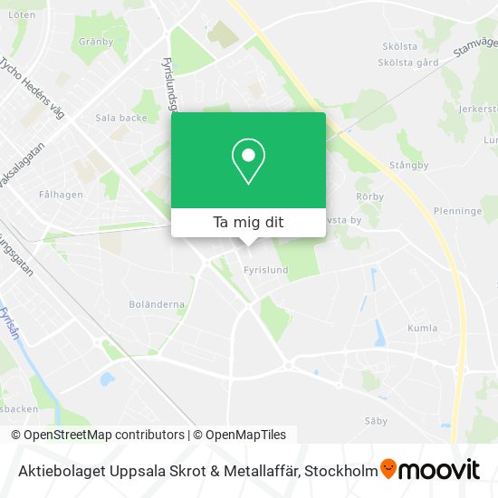Aktiebolaget Uppsala Skrot & Metallaffär karta