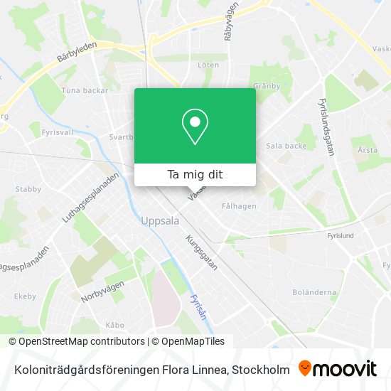 Koloniträdgårdsföreningen Flora Linnea karta