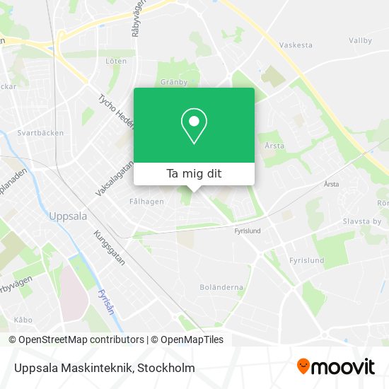 Uppsala Maskinteknik karta