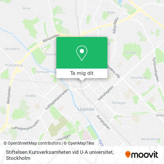 Stiftelsen Kursverksamheten vid U-A universitet karta