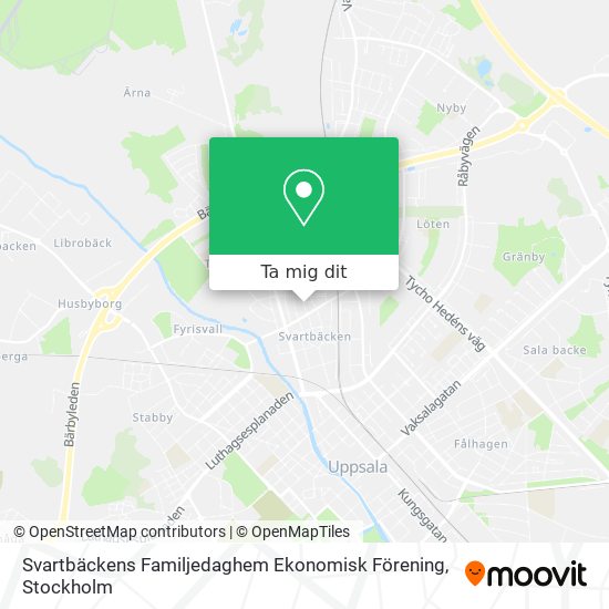 Svartbäckens Familjedaghem Ekonomisk Förening karta