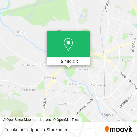 Tunakolonin, Uppsala karta