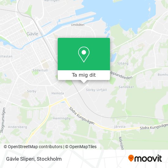 Gävle Sliperi karta