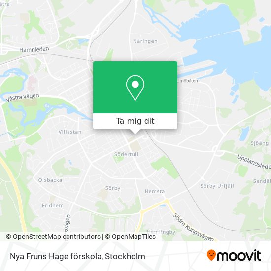 Nya Fruns Hage förskola karta