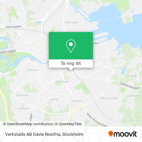 Verkstads AB Gävle Rostfria karta