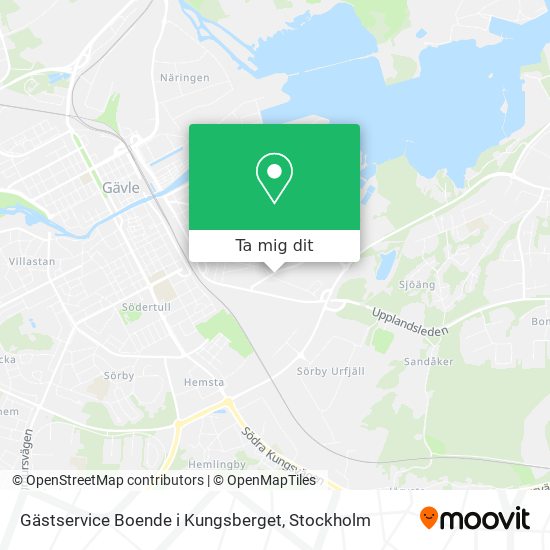 Gästservice Boende i Kungsberget karta