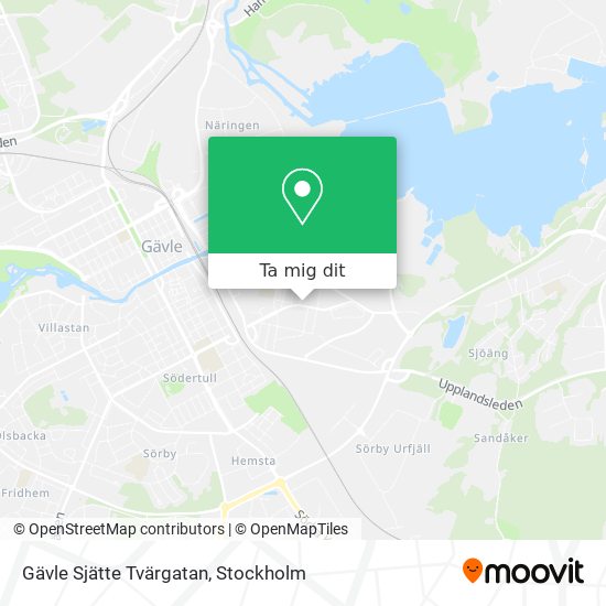 Gävle Sjätte Tvärgatan karta