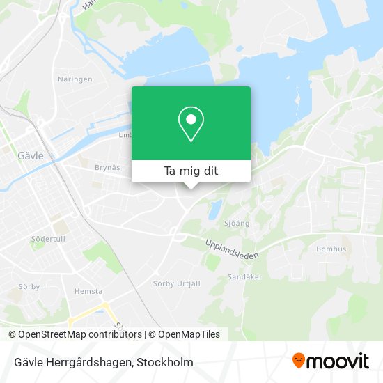 Gävle Herrgårdshagen karta