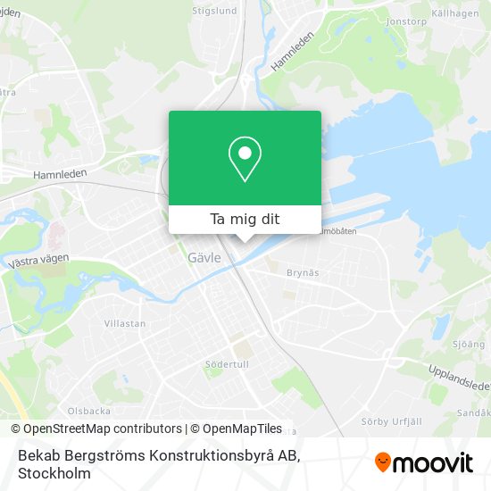 Bekab Bergströms Konstruktionsbyrå AB karta