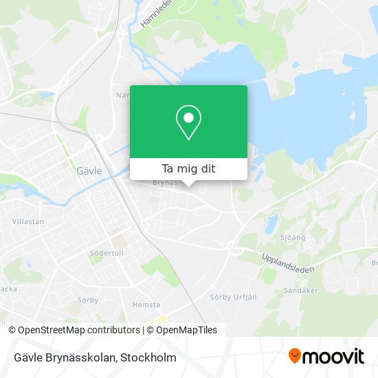 Gävle Brynässkolan karta