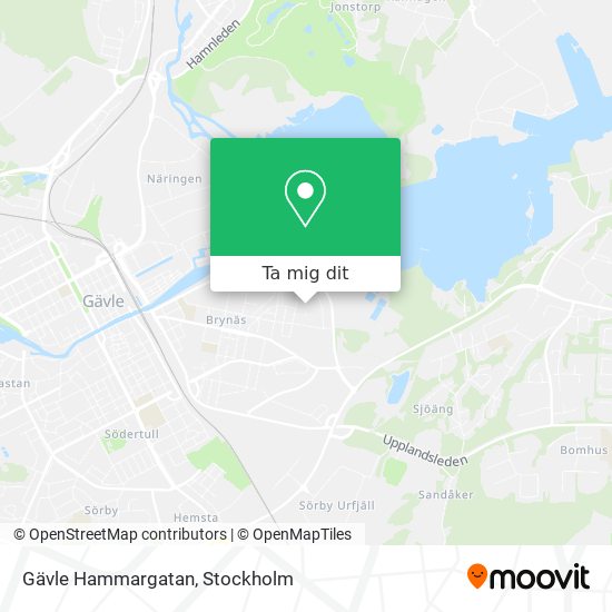 Gävle Hammargatan karta