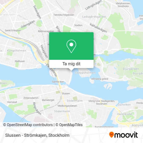 Slussen - Strömkajen karta