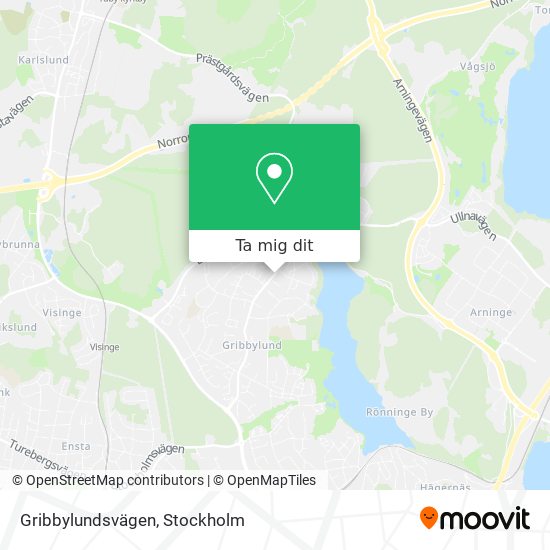 Gribbylundsvägen karta