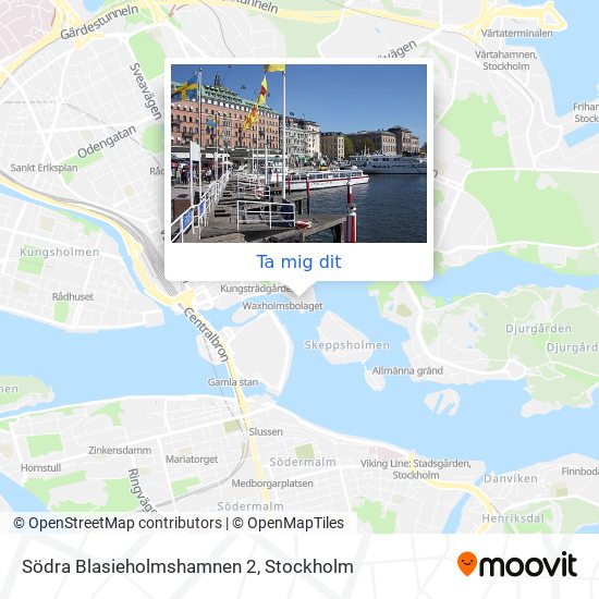 Södra Blasieholmshamnen 2 karta
